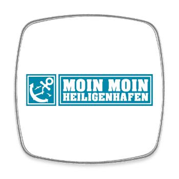 Moin moin Heiligenhafen LE - Viereckiger Kühlschrankmagnet - Weiß - Vorne