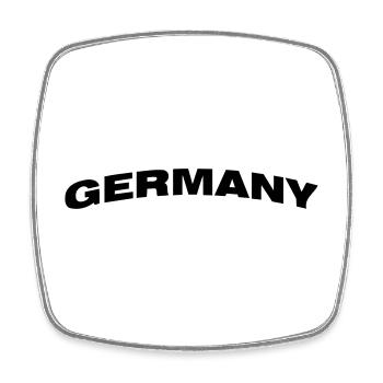 Deutschland - Viereckiger Kühlschrankmagnet - Weiß - Vorne