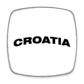 Kroatien - Viereckiger Kühlschrankmagnet - Weiß - Vorne