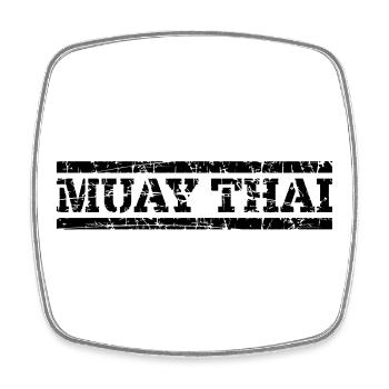 Muay Thai - Viereckiger Kühlschrankmagnet - Weiß - Vorne