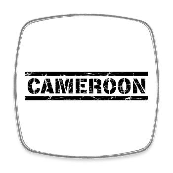 Cameroon - Square fridge magnet - white - Front