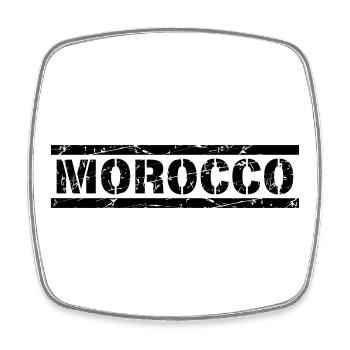 Maroc - Magnet carré - blanc - Devant