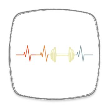 I love fitness - Square fridge magnet - white - Front