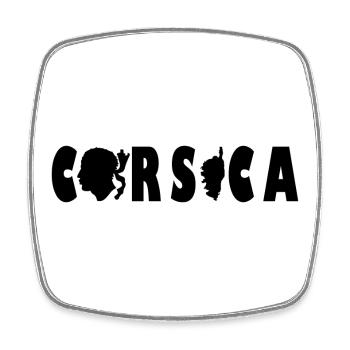 Corsica Korsika Insel Flagge Symbol Geschenk - Viereckiger Kühlschrankmagnet - Weiß - Vorne