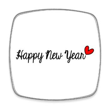 HAPPY NEW YEAR. NEW YEAR'S EVE. NEW YEAR. - Square fridge magnet - white - Front
