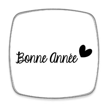 BONNE ANNEE. SAINT SYLVESTRE. NOUVELLE ANNÉE - Magnet carré - blanc - Devant