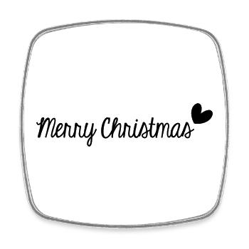 CHRISTMAS. MERRY CHRISTMAS. MERRY CHRISTMAS. NEW YEAR’S DAY - Square fridge magnet - white - Front