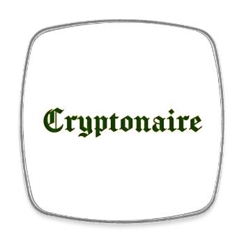 Cryptonaire - Square fridge magnet - white - Front