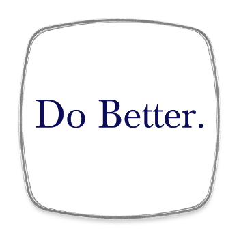 NEW Do Better (Navy) - Square fridge magnet - white - Front
