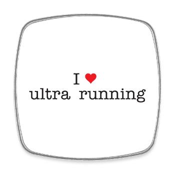 Ich liebe Ultra Running - Viereckiger Kühlschrankmagnet - Weiß - Vorne