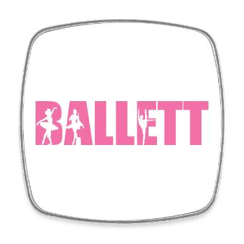 Ballett tanzen Balletttänzerin Ballerina Geschenk - Viereckiger Kühlschrankmagnet - Weiß - Vorne