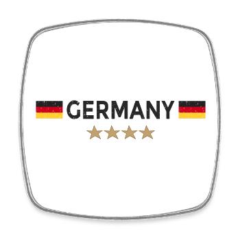Maillot de football allemand Drapeau allemand - Magnet carré - blanc - Devant