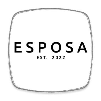 Esposa Est. 2022 Fiançailles Douche nuptiale Mariage - Magnet carré - blanc - Devant