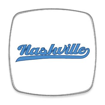 Nashville Tennessee Schriftzug Design - Viereckiger Kühlschrankmagnet - Weiß - Vorne