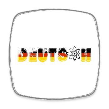 DEUTSCH Schriftzug | German - Viereckiger Kühlschrankmagnet - Weiß - Vorne