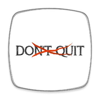 Don't quit - do it! Motivation Spruch - Viereckiger Kühlschrankmagnet - Weiß - Vorne