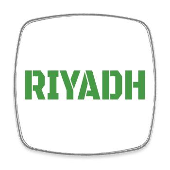 Riyad - Magnet carré - blanc - Devant
