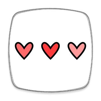 HEART. HEARTS. SAINT VALENTINE. LOVE. LOVE. CHRISTMAS - Square fridge magnet - white - Front