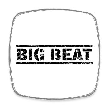 Big Beat - Viereckiger Kühlschrankmagnet - Weiß - Vorne