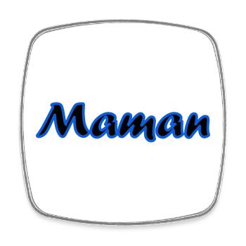 BONNE FÊTE MAMAN. MAMAN. FÊTE DES MÈRES. JE T'AIME - Magnet carré - blanc - Devant