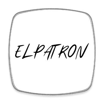 El Patron – Le look du chef - Magnet carré - blanc - Devant