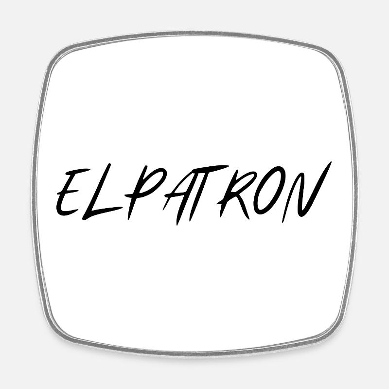 El Patron – The Chef Look - Square fridge magnet - white