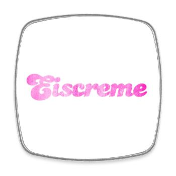 Eiscreme pink Erdbeereis Eis Fan Sommerzeit Urlaub - Viereckiger Kühlschrankmagnet - Weiß - Vorne