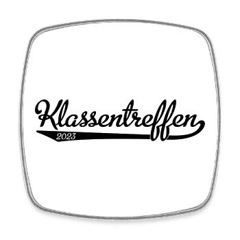 Klassentreffen 2023 - Viereckiger Kühlschrankmagnet - Weiß - Vorne