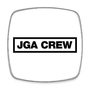 JGA Crew - Viereckiger Kühlschrankmagnet - Weiß - Vorne