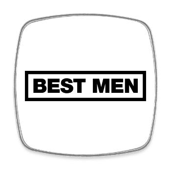 Meilleurs hommes - Magnet carré - blanc - Devant