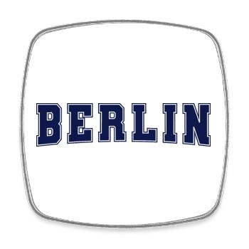 Berlin - Viereckiger Kühlschrankmagnet - Weiß - Vorne