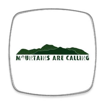 Mountains are Calling - Viereckiger Kühlschrankmagnet - Weiß - Vorne