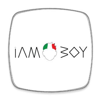 Je suis un garçon italien - Magnet carré - blanc - Devant