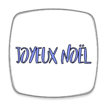 NOËL. ANNEE. ANNIVERSAIRE. RETRAITE. PAPA. MAMAM. - Magnet carré - blanc - Devant