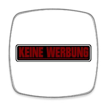 Keine Werbung ! Briefkasten Schild - Viereckiger Kühlschrankmagnet - Weiß - Vorne