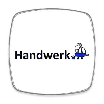 Handwerkerschaf - Viereckiger Kühlschrankmagnet - Weiß - Vorne