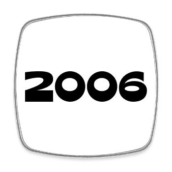 2006 Birthday Template Personalize Design - Square fridge magnet - white - Front
