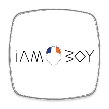 I am a New Yorker boy - Square fridge magnet - white - Front