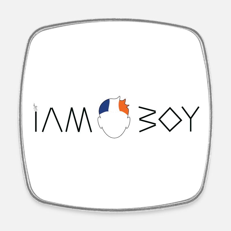I am a New Yorker boy - Square fridge magnet - white