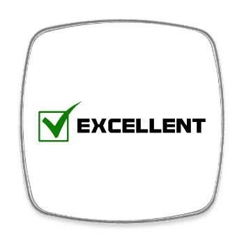 Excellent - Square fridge magnet - white - Front