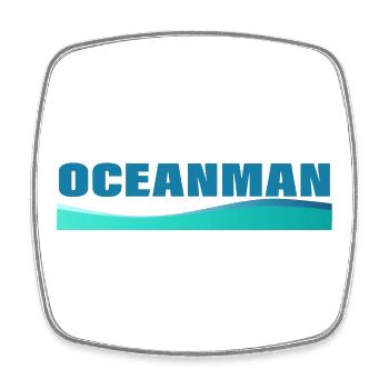 L’HOMME DE L’OCÉAN - Magnet carré - blanc - Devant