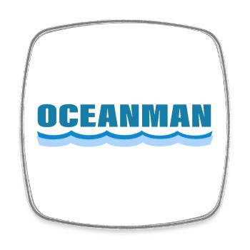 L’HOMME DE L’OCÉAN - Magnet carré - blanc - Devant