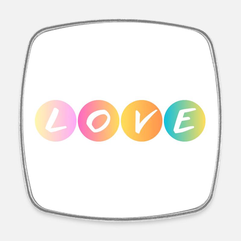 Love - Love - Ti amo - Square fridge magnet - white