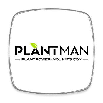 Plant Man | PlantPower-NoLimits - Viereckiger Kühlschrankmagnet - Weiß - Vorne