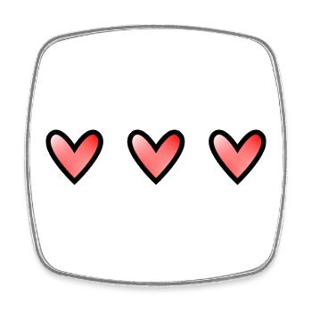 GRANNY. GRANDMA. MOTHER'S DAY. HEART - Square fridge magnet - white - Front