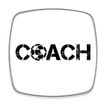 Soccer Coach Ball Icon Used Look Team - Square fridge magnet - white - Front