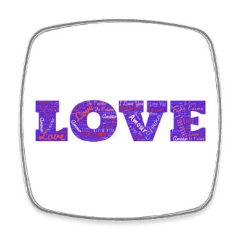 LOVE - Magnet carré - blanc - Devant