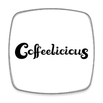 Coffeelicious - Square fridge magnet - white - Front