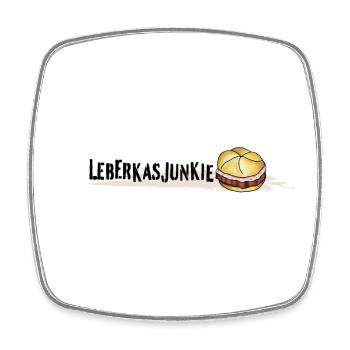 leberkasjunkie leberkäse sprüche fast food - Viereckiger Kühlschrankmagnet - Weiß - Vorne