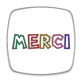 THANK YOU. THANKS. THANK YOU. ANNIVERSARY. BIRTH. - Square fridge magnet - white - Front